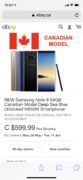 eBay.ca Samsung Note 8 Deep Sea Blue $599.99