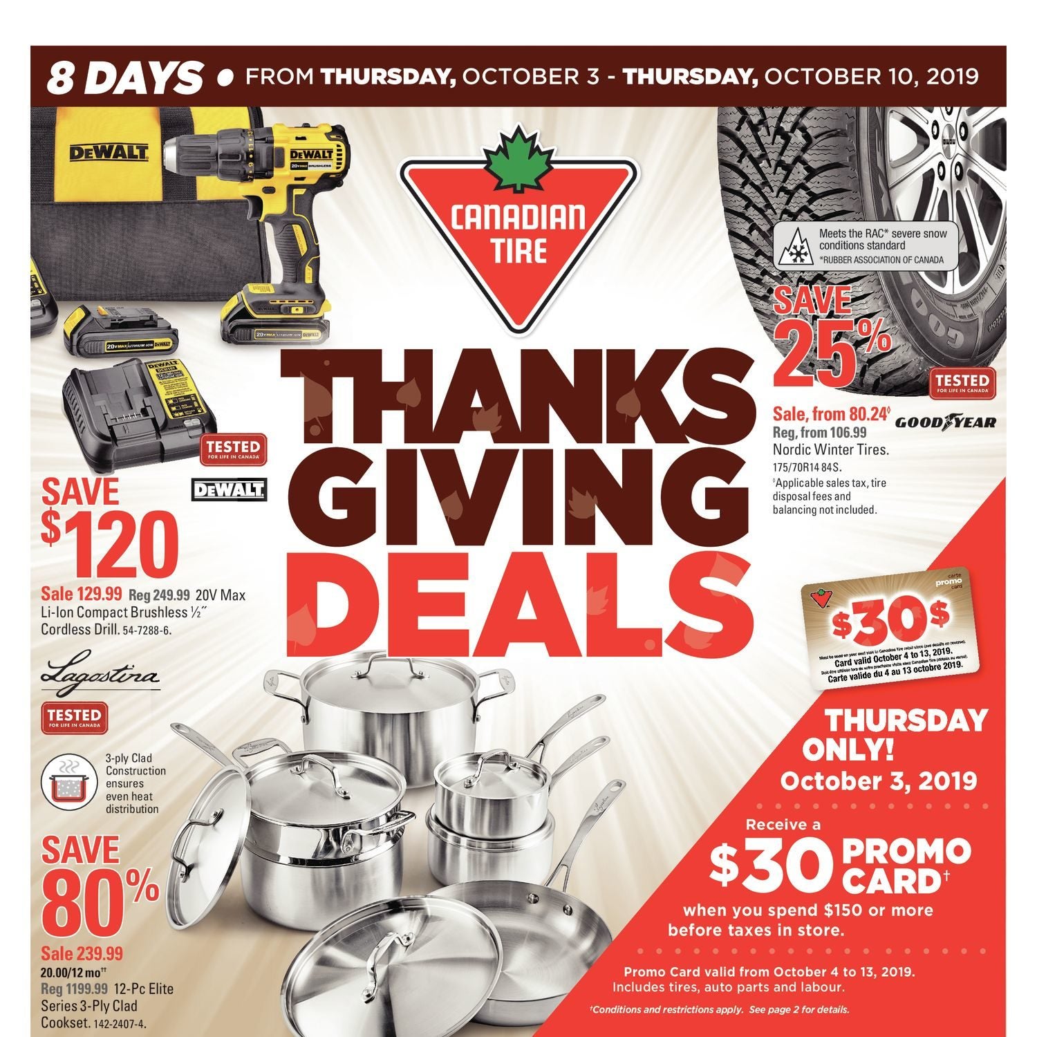 Canadian Tire Weekly Flyer 8 Days Of Savings Thanksgiving