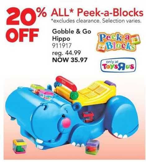 fisher price gobble and go hippo