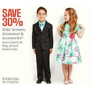 30% Off Kids' Dresses, Dresswear & Accessories