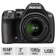 Pentax K-50 Camera Lens Kit With 18-55mm F3.5-5.6  - $579.99 ($120.00 off)