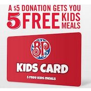 Boston Pizza: Five Free Kids Meals with a $5 Donation to the Boston Pizza Foundation