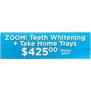 Save $150.00 on Zoom! Teeth Whitening Plus Take Home Trays
