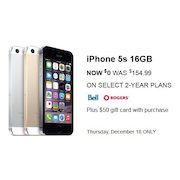 Best Buy Flash Sale: Get an iPhone 5s 16GB for $0, Plus a $50 Gift Card on Select 2-Year Plans