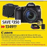 Canon EOS 70D 20.2MP Digital SLR Camera Bundle - $1349.99 ($350.00 off)