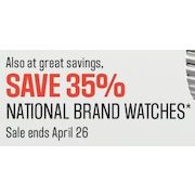 National Brand Watches - 35% off