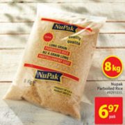 Nupak Parboiled Rice 8-kg - $6.97