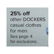 Select Dockers Casual Clothes for Men - 25% off