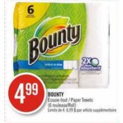 Bounty Paper Towels - $4.99