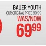 Bauer Supreme 160 or CCM Tacks 3052 Bauer Youth Hockey Skates - $69.99
