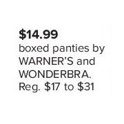 Boxed Panties by Warner's and Wonderbra - $14.99