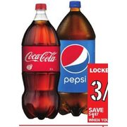 Coca-Cola, Ginger Ale, Pepsi or 7up or Evian, Glaceau Vitamin Water or Smart Water - 3/$5.00 ($1.87 off)