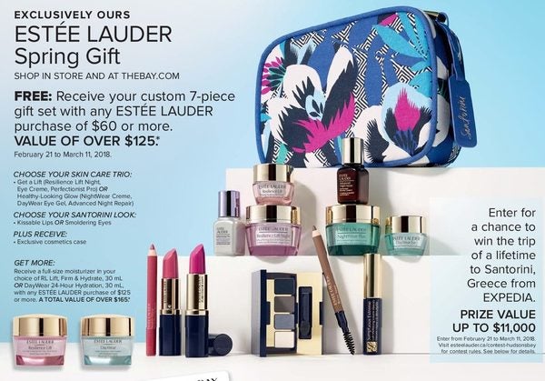 The Bay Estee Lauder Spring Gift With Purchase Of 60 00 Redflagdeals Com