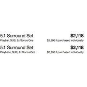 5.1 Surround Set - $2118.00