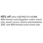 Distinctly Home 400-Thread Count Egyptian Cotton Sheet Sets, Duvet Covers, Shams And Bedskirts; 200-And 450-Thread-Count Sheet Set