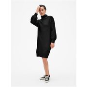 Cozy Blouson Sleeve Turtleneck Sweater Dress - $68.99 ($45.96 Off)