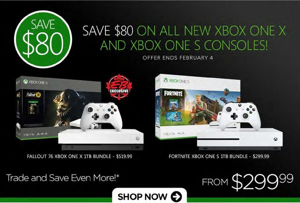 eb games xbox one console bundles from 299 99 xbox one console bundles - fortnite eb games xbox one