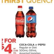 Coca-Cola Or Pepsi Regular Or Diet - 2/$4.00