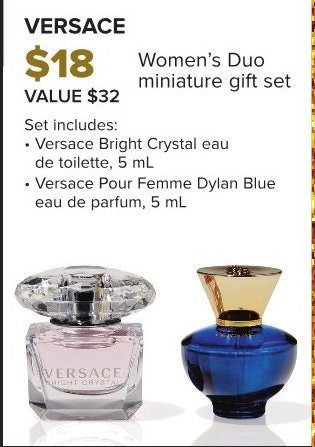 versace womens miniature gift set