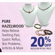 Pure Hazelwood Helps Relieve Teething Pain, Gastric Reflux, Skin Problems, Arthritis & More - 20% off