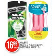 Gillette Mach3 Or Venus Sensitive Disposable Razors - $16.99