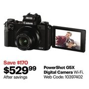 Canon PowerShot G5 X Wi-Fi 20.2MP 4.2x Optical Zoom Digital Camera - $529.99 ($170.00 off)
