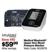 LifeSource by A&D Medical Bluetooth Upper Arm Blood Pressure Monitor - $59.99 ($10.00 off)