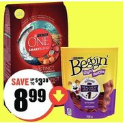Purina One Dry Cat Or Dog Food, Beggin Strips Dog Treats - $8.99 (Up to $3.30 off)