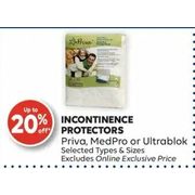 Incontinence Protectors Priva, Medpro Or Ultrablok - Up to 20% off