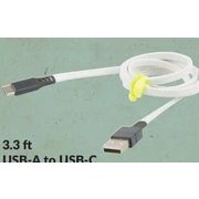 3.3 Ft USB-A to USB-C Sync-and-Charge Cable with Tie - $7.99