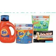 Tide or Pods, Gain Flings or Fireworks, Downy Fabric Softener or Bounce Sheets - $4.99
