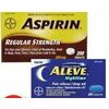 Aspirin Tablets Aleve Pain Relief Products - Up to 15% off