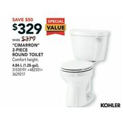 Kohler "Cimarron" Round Toilet - $329.00 ($50.00 off)