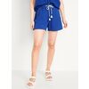 High-Waisted Textured Cotton Pull-On Shorts For Women -- 5-Inch Inseam - $26.00 ($8.99 Off)