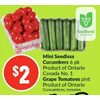 Mini Seedless Cucumbers, Grape Tomatoes - $2.00