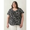 Linen Blend Printed Knit Top - In Every Story - $19.99 ($25.96 Off)