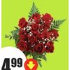 50 cm Dozen Long Stem Roses With Greens & Baby's Breath Bouquets - $14.99
