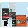 Starbucks, Lavazza Ground Coffee or Starbucks K-Cup Pods  - $9.99