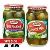 Bick's pickles  - $4.49 ($1.50 off)